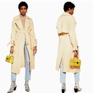 Topshop Cream Trench Coat